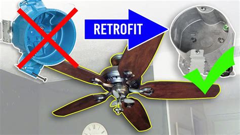 mount ceiling fan on junction box|replacing an existing ceiling fan.